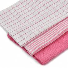 3/4 Stücke Waffel gestreifte karierte Geschirrtücher für die Küche