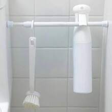 1PC - Instalación de varilla telescópica sin perforación, varilla telescópica de almacenamiento multifuncional mini - blanca - Blanco - Ver 1