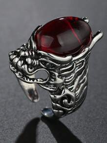 1 Pc New Charm Purple Dragon Eye Rings For Men Women Clarw Punk Hip Hop Animal Ring Fashion Party Jewelry Gifts