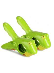 2pcs Beach Towel Clips, Cute Towel Holders Clips For Chairs, Beach Towel Racks, Clothespins, Suitable For Patio, Pool, Various Styles - Multicolor - View 15