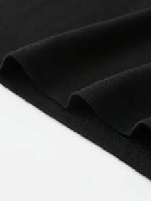 Camiseta de Cuello Redondo con Estampado de Dólar, Camiseta Casual de Manga Corta para Primavera y Verano, Ropa de Mujer - Negro - Ver 5