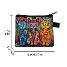 Full Print Coin Purse For Cat Pattern For Women Wallet Purse Wallet Travel Wallet Coin Wallet Mini Wallet