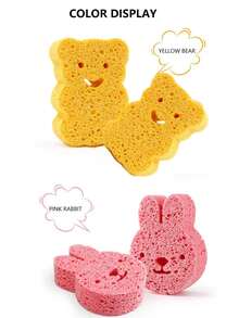 Baby Bath Sponge Children Exfoliating Brush Newborn Bathing Natural Wood Pulp Bath Sponge