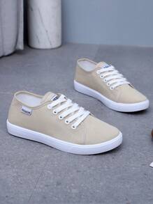 Women's Canvas Sneakers, 2024 Spring/Summer Versatile White Casual Flat Shoes, Student Skateboard Shoes