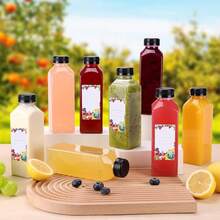 Superlele 12/36pcs 16oz Plastic Juice Bottles With Caps, Bulk Clear Reusable Juicing Bottles For Smoothies And Other Beverages, Water Bottles For Party, Picnics And Camping - Clear - View 8