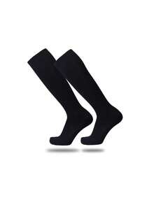 1 Pair Children Over-The-Knee Football Socks, Ages 2-12, Solid Color, Non-Slip Towel Bottom, Thickened Sports Socks, Suitable For Outdoor Sports, Cycling, Hiking, Football, Running And Outdoor Activities - Multicolor - View 23