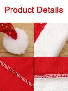 1pc Hot Gold Santa Hat, Santa Hat 12 By 16 Inch Christmas Party Costume Adult Christmas Party Gift Decorations,Christmas - Multicolor - View 4
