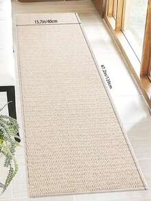 1pc Faux Jute Material Decorative Rug & Mat, Dirt-Resistant & Machine Washable, Multiple Sizes & Shapes Available, Suitable For Living Room, Kitchen, Bathroom, Entryway, All Season, Pet-Friendly Rug & Mat. (May Need To Be Laid Flat For A Period Of Time After Receiving Due To Packaging) - Beige - View 17