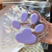 1 pieza Juguete con forma de pata de gato de silicona, con textura de uva, de rebote lento, que alivia el estrés para niños/adultos, perfecto como regalo para niños/adultos en festividades como Navidad, Halloween, disponible en verde, morado, naranja, azul, rosa