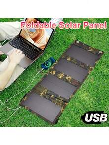 Portable 4/5 Folding Solar Panel With USB - Suitable For Outdoor Travel And Camping, Charges Phones, Tablets, Fans, Flashlights, Foldable Battery Pack - Multicolor - View 13