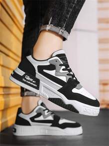 New Men's Fashion Personalized Skate Shoes, Thick Sole Anti-Slip Casual Sneakers For Teenagers, Students, Outdoor, Versatile Shoes