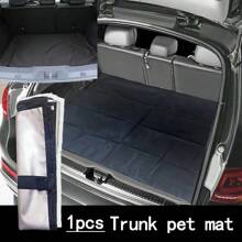 1 pièce Tapis de protection universel en polyester pour le coffre de la voiture, tapis de protection pour les animaux de compagnie, convient pour les accessoires automobiles, les tapis de pique-nique, facile à ranger. Tapis de coffre de voiture, tapis exclusif pour chauffeur, tapis de coffre de voiture pliable