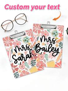 Personalized Teacher Gifts, Custom Acrylic Clipboard With Teacher Name, Elements Teacher Clipboard, Back To School Teacher Appreciation Gift,School Supplies
