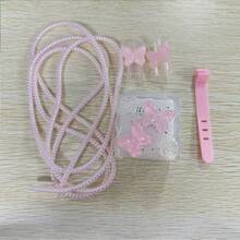 玫瑰、蝴蝶/星星/心形/环氧树脂保护壳，兼容苹果18-20W充电器，防止损坏 - 108滴膠蝴蝶-鐳粉-粉 - 查看 7