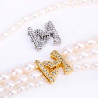 Conector de cierre de lujo enchapado en oro de 18K con circonia incrustada, cuentas finales de cierre, accesorios para hacer joyas artesanales