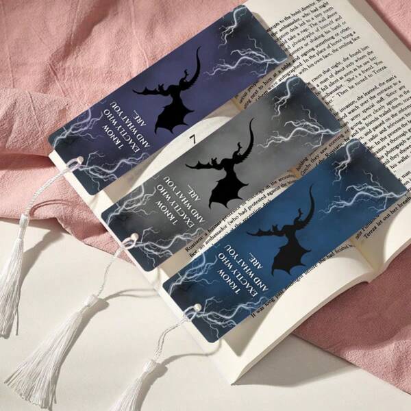 3pcs/Set Cute Printed Bookmarks, Made Of PET Material, Waterproof, Stylish Design, Adding Fun To Reading, Perfect Gift For Family And Friends, Random Color Tassels School Supplies,Back To School