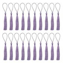 20pcs Miniature Silk Tassel Soft Glossy Handmade Bookmarks With Rope Loop, For Keychain, Earring, Jewelry Making, Memorabilia, Graduation Ceremony, Garment Sewing, Gift Tags DIY Craft Project - Multicolor - View 10