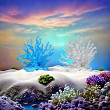 1pc/2pcs Artificial Coral Decoration Aquarium Aquatic Plants Soft Coral Artificial Coral Aquarium Aquarium Landscaping Sea Tank Set Decoration Aquarium Aquatic Plants Iron Branches Aquarium Landscaping Sea Tank Set Decoration