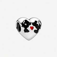 Disney 1 Pc Fashion Mickey Minne Dangle Charm Silver Plated Fit Bracelet Necklace DIY Holiday Gift