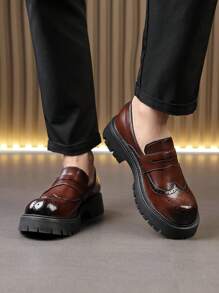 Men Formal Business Dress Loafer Shoes, Casual Style Slip-On Wedding Shoes