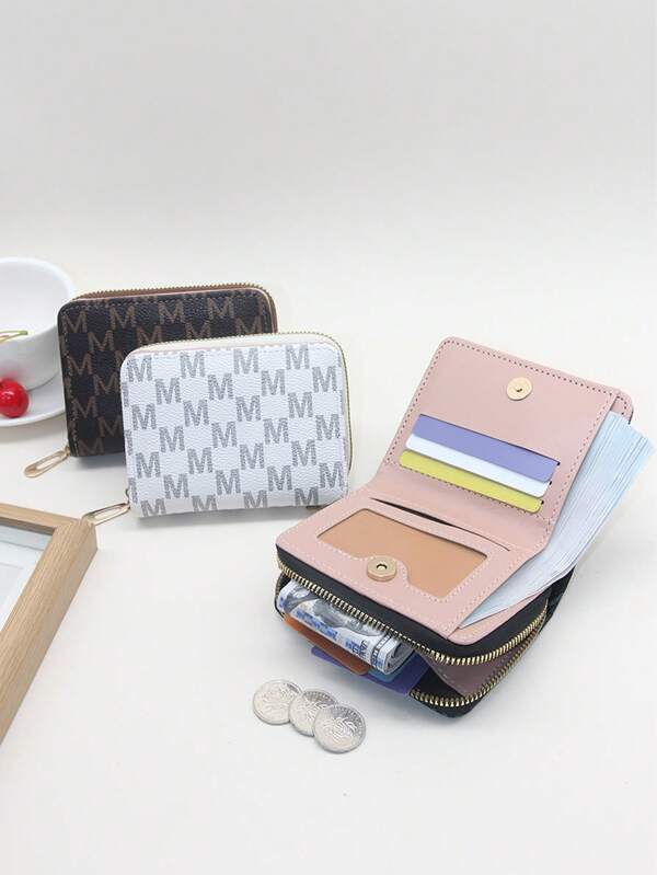 Fashion Print Multi-Card Slots Tri-Fold Chain Wallet For Women Wallet Purse Wallet Small Wallet Cute Wallet Money Wallet Mini Wallet