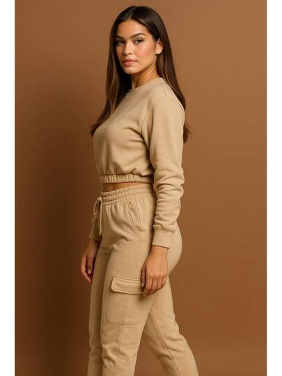 Conjunto de Moletom Premium para Meninas Adolescente Adulto em Algodão