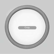 Funda de Volante de Parche Hecha de Cuero PU con Relieve, Antideslizante, Transpirable, Universal, 38.1 cm (aprox.)38 centímetros) - Gris tipo D - Ver 9