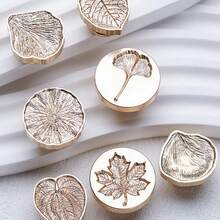 1 件，植物叶纹理系列，蜡封封头，银杏叶/荷叶/枫叶，复杂的纹理设计，独特的可拆卸设计，带有复杂的叶脉图案，非常适合信封、剪贴簿、书签和毕业礼物、礼品卡、派对邀请函、葡萄酒包装、蜗牛邮件、圣诞礼物、礼品包装、返校、学校用品 - 多尺寸 - 查看 4