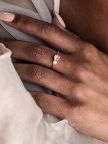 S925 Sterling Silver Custom Birthstone Ring With Faux Pearl - A Delicate And Personalized Gift For Lovers, Friends, Or Family. Perfect For Birthdays, Anniversaries, Valentine's Day, Or Any Memorable Occasion.