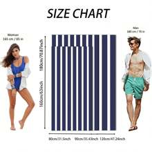 1pc Large-Sized Fine Striped Pattern Ultra-Fine Fiber Beach Towel, Multiple Colors And Styles To Choose From, Super Large Soft Gap, Swimming Pool, Beach, Travel And Camping Towel Blanket, Beach Blanket, Indispensable Accessory For Adult Women And Men's Lounge Chairs, Essential For Travel And Vacation, Festival Gift, Simple, Fashionable And Elegant