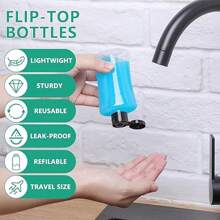 15/5/10pcs Travel Bottles With Flip Cap Clear Plastic Travel Size Containers Portable Leak Proof Squeeze Bottle Refillable Empty Cosmetic Containers For Liquid Shampoo Lotion Equipped With Waterproof Labels Very Easy To Pack And Travel Thanksgiving, Halloween, And Christmas Are Applicable