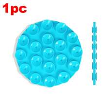 1 Stück/2 Stücke rechteckiger Silikonnapf-Handyhalter einseitig/doppelseitig, 10 Farboptionen, tragbarer & beweglicher Handyhalter, Handyhalterung