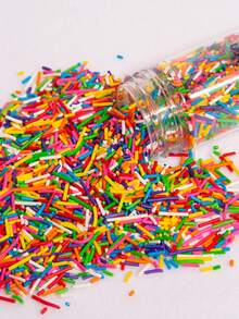 Rainbow Jimmies Sprinkles Edible Cake Decorations,Toppings For Ice Cream, Cupcakes, Donuts, Truffles, Macarons, Waffles, Lollipops, Fondant & Dessert Tables | DIY Party Supplies For Birthdays, Weddings,Christmas, Valentine's Day - Multicolor - View 9