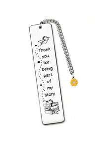 1 件不锈钢个性化雕刻书签，送给老师、导师、同学、毕业季学校汽车配件可爱哥特 Y2k 的礼物 - 銀色 - 查看 6