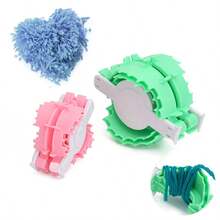 2 Sizes Wool Ball Maker Knitted Tools Yarn Pompon Wool Plush Ball Set Fluff Ball Weaver Wool Ball Production Tools Pompoms - Multicolor - View 2