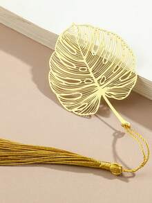 4 件/1 件优雅金属书签，带有花卉和流苏设计 - 铜色、金色装饰 - 理想的教师礼物和办公室配件，精致书签|流苏装饰书签|金属饰面，学校用品，返校