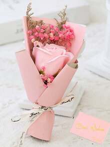 Mini Dried Rose Bouquet, Suitable For Weddings, Birthdays, Girlfriends, Teachers, Elders' Holiday Gifts, As A Gratitude Gift, Graduation Season Gift, Event Party Gift, Hand-Held Flower Gift, Eternal Flowers, Holiday Wedding Gift. - Multicolor - View 8