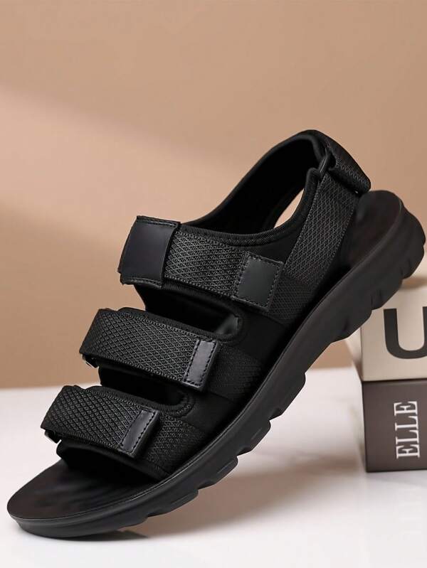 1 Pair Solid Color Casual Fabric Sandals, Outdoor Summer