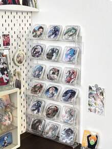 1pc Multi-Layer Acrylic Wall-Mount Display Rack, Customized For Blind Boxes, Nail Polish, Action Figures And Other Toys/Accessories. Practical Storage Rack And Decorative Display Wall, Helps Organize And Showcase Your Toy Collection, Easy To Create Your Own Toy Exhibition Space At Home
