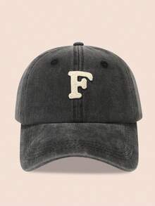 1pc Kids Washed 26-Letter Baseball Cap, Boys Girls Sun Hat Suitable For Outdoor, Sunscreen, Daily Wear