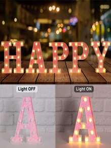 1pc Letter Lights For Holiday Party Decor, Children's Room Decor, 26-Piece English Alphabet & Numbers LED Decorative Light, BABY Anniversary, 6.3inch/16CM, Birthday Decoration And Gift, Holiday Decor And Party, Wedding Decoration, Home Bedroom Decor, Living Room/Gathering Decor, Camping, Warm White Lighting