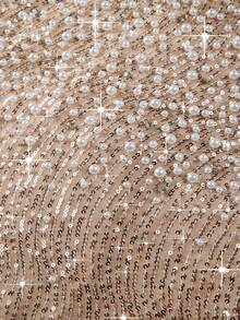 Elisanya Đầm dạ hội gợi cảm ôm sát thanh lịch thiết kế mới cho nữ - Màu be - Xem 7