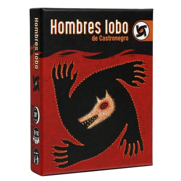 Juego de cartas Castrol Negro El Lobo, juego de fiesta de engaño y deducción en español con roles ocultos