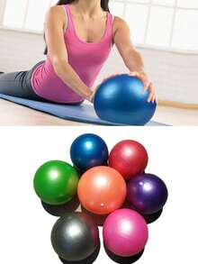 1pc 25cm Anti-Burst Yoga Ball, Thick Matte Finish Exercise Ball For Pilates, Gym Workout - Multicolor - View 2