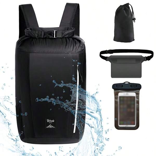 Dry Bag Waterproof, Lightweight Dry Backpack With Waist Pouch And Phone Case, Roll Top Dry Bag, Marine Dry Bag For Kayaking,Beach, Rafting, Boating, Hiking, Camping And Fishing