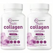 Multi Collagen Pills For Women & Men, 240 Capsules | Type I, III, V, X - Hydrolyzed Collagen Peptides With Biotin, Hyaluronic Acid & Vitamin C | Hair, Skin, Nail & Joint Support - 其他 - 查看 1