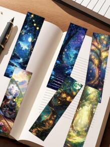 30 piezas Marcadores de libros con temática de bosque misterioso, no repetitivos y delicados, ideales como regalo festivo, tarjetas decorativas de lectura, papelería, regalos para clubes de lectura, escritores, amantes de los libros, estudiantes, maestros y útiles escolares