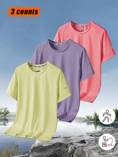 Women's Outdoor Quick-Dry Short Sleeve Running Sports Breathable Lightweight Training T-Shirt, Spring/Summer