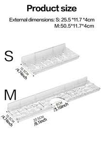 Duschorganizer, Wandregal, klarer wandmontierter Organizer für Badezimmer-Aufbewahrung und mehr. Acryl-Wandhalterung ohne Bohren, selbstklebend, Regal-Organizer für Zuhause, Badezimmer-Dekoration, Badezimmer-Organisation und -Aufbewahrung, Badezimmer-Accessoires, Duschkorb, Waschküchen-Dekoration, Rückkehr zur Schule