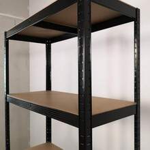 Garage Shelving 90cm Wide & 180cm High Heavy Duty 5 Tier Multipurpose Metal Racking Unit  / Warehouse Shelving Storage - Black - View 4